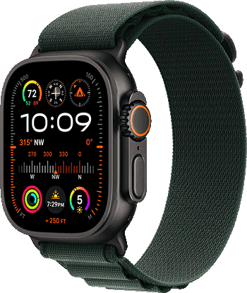 Apple Watch Ultra 2 Cellular 49mm Black Titanium Dark Green Alpine Loop 1 Apple Watch Ultra 2 Cellular 49mm Black Titanium Dark Green Alpine Loop 1