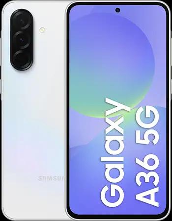 Samsung Galaxy A36 5G Awesome White Front Samsung Galaxy A36 5G Awesome White Front