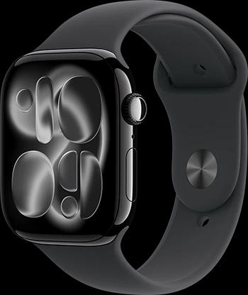 Apple Watch Series 11 46mm Jet Black Aluminum Black Sport Band 34FR Screen USEN Apple Watch Series 11 46mm Jet Black Aluminum Black Sport Band 34FR Screen USEN