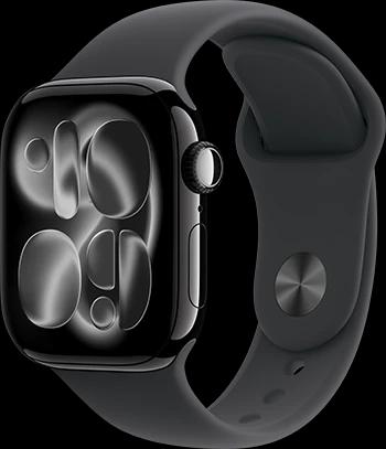Apple Watch Series 11 42mm Jet Black Aluminum Black Sport Band 34FR Screen USEN Apple Watch Series 11 42mm Jet Black Aluminum Black Sport Band 34FR Screen USEN